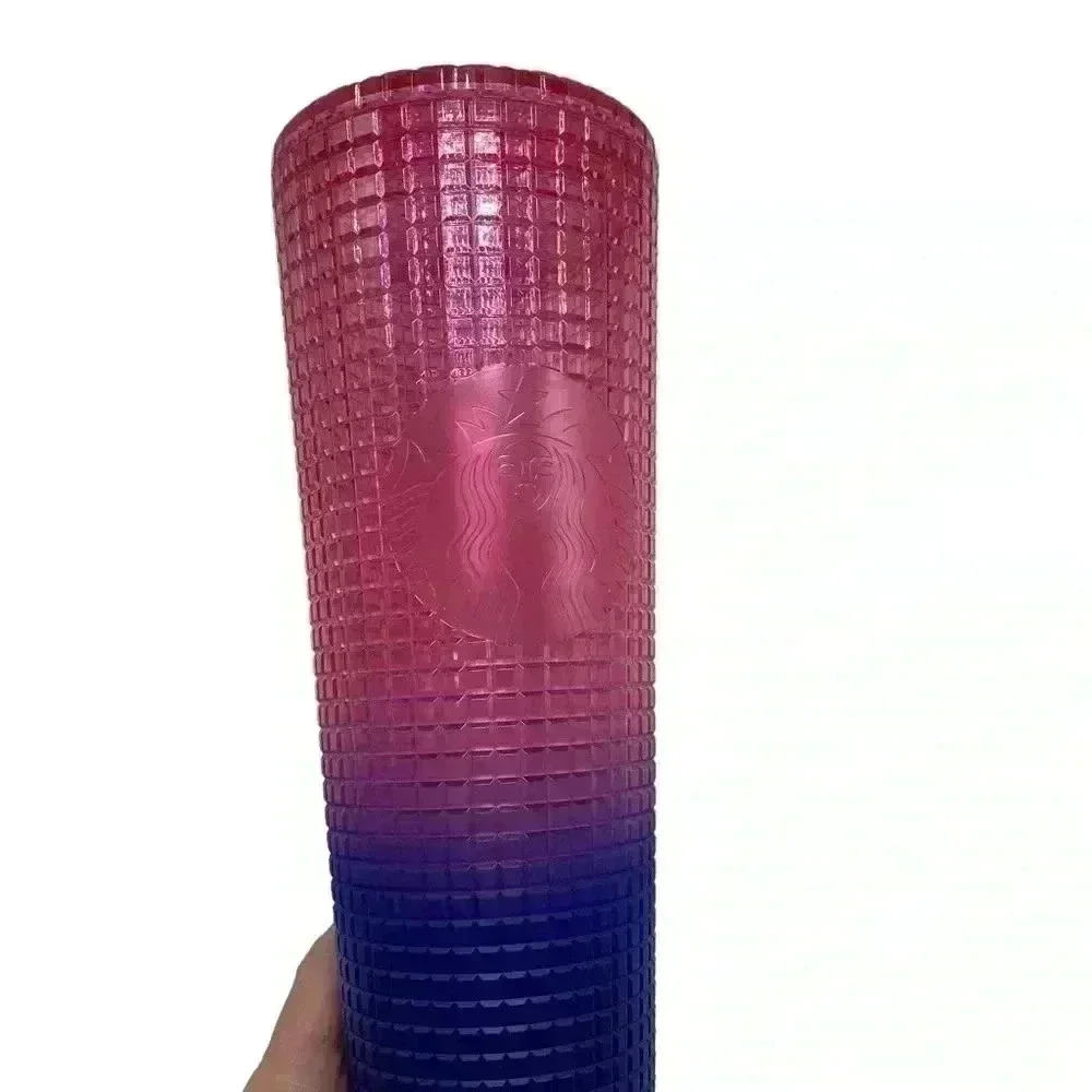 Starbucks Wisteria Kaleidoscope & Watermelon Gradient Ombre Grid Tumblers